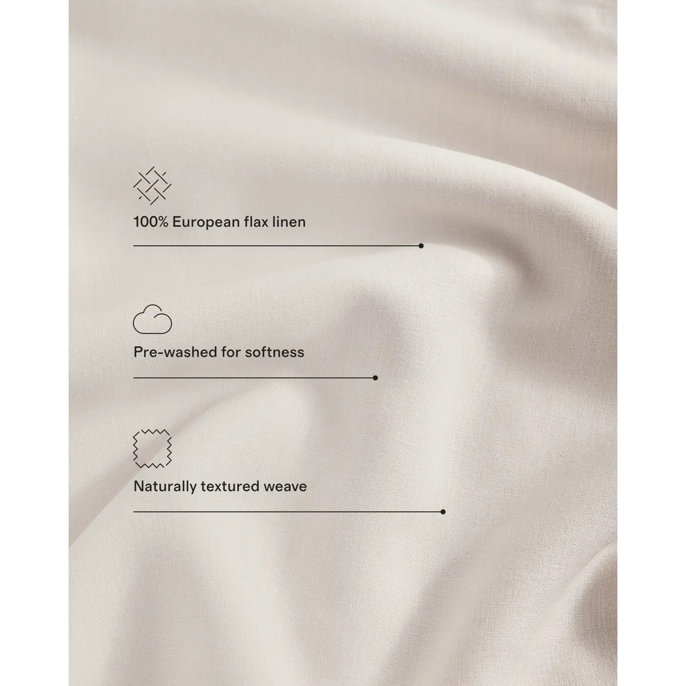 Quince NWT European Linen Chambray Beige Duvet Cover Full/Queen Without Sham Set - Picture 4 of 7